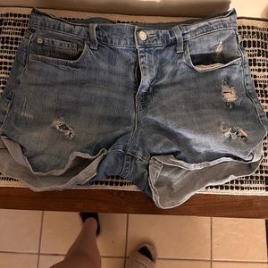 Denim boyfriend shorts